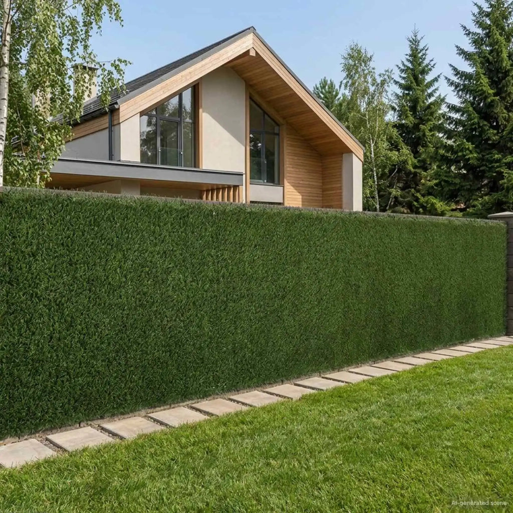 Recinzione Artificiale Verde chiaro 1 x 5 m PVC e Acciaio CFW7299586