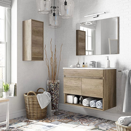 Mobile Bagno Sospeso Cotton/Clint (Da Montare)cm 64x80x45
