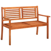 Panchina da Giardino 2 Posti e Cuscino 120cm Massello Eucalipto 3060977