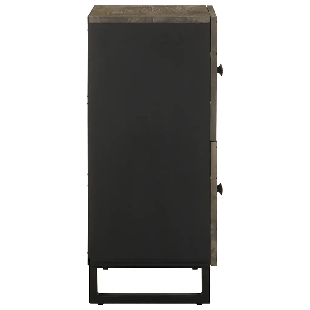 Credenza Nera 60x33x75 cm in Legno Massello di Mango 4017710