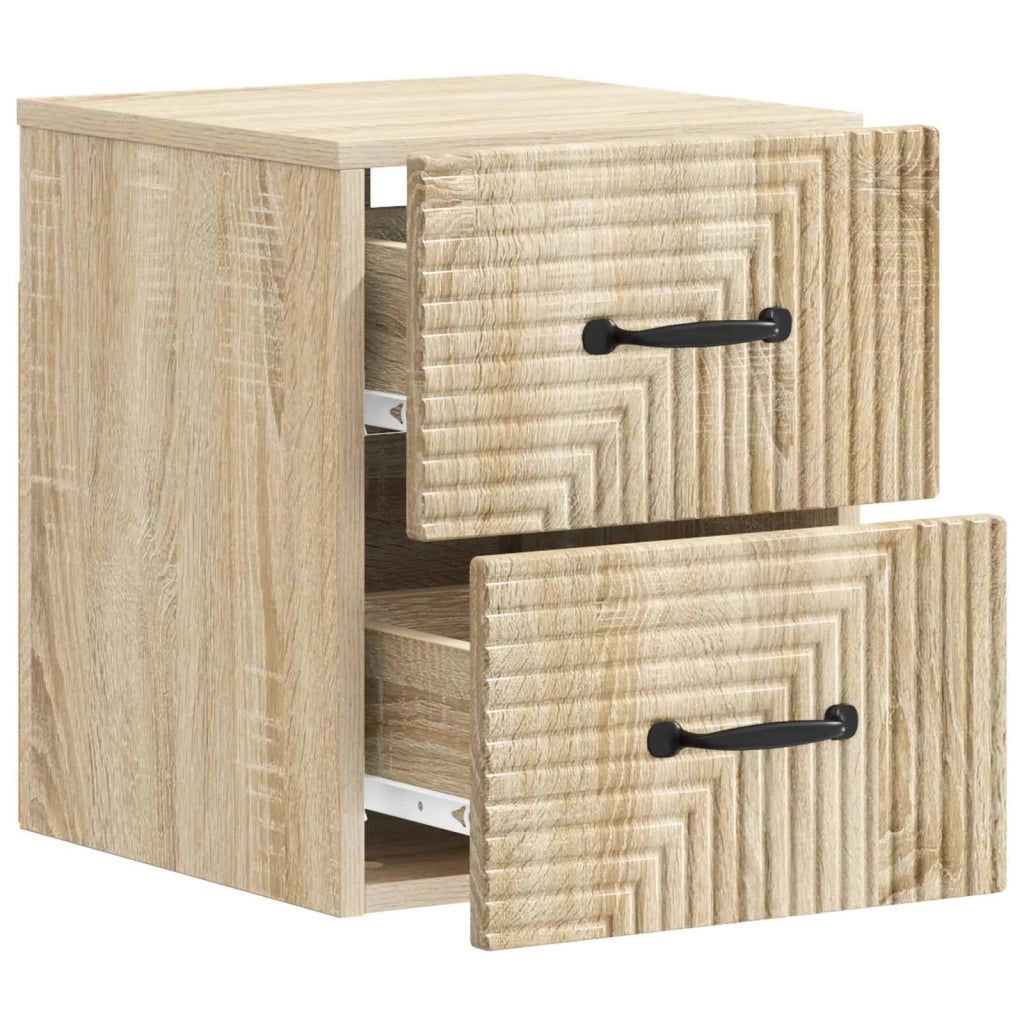 Mobiletto da notte a muro Rovere Sonoma 34,5 x 33 x 40 cm 898639