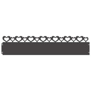Bordure per prato 10 pz Nero 103 x 0,05 x 22 cm Acciaio CFW4089783