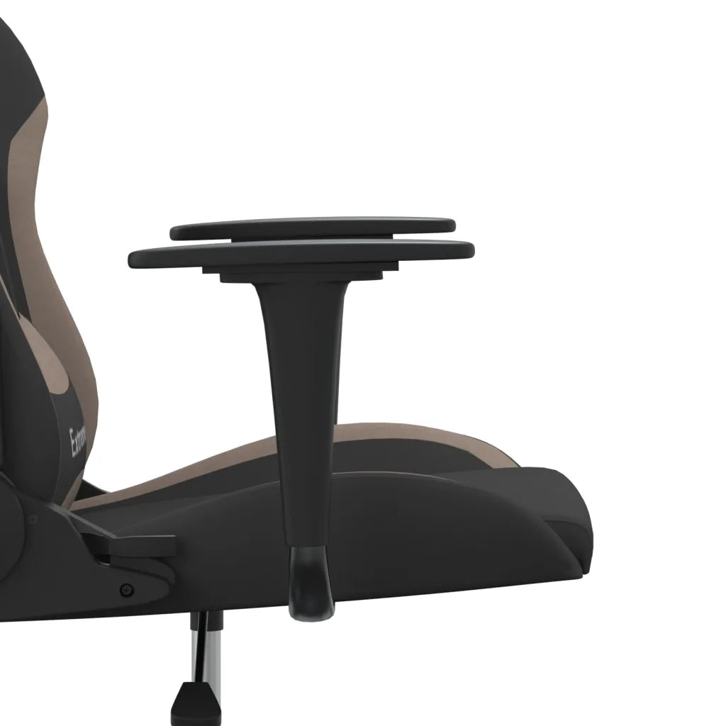 Sedia da Gaming Nero e Tortora in Tessuto 345471