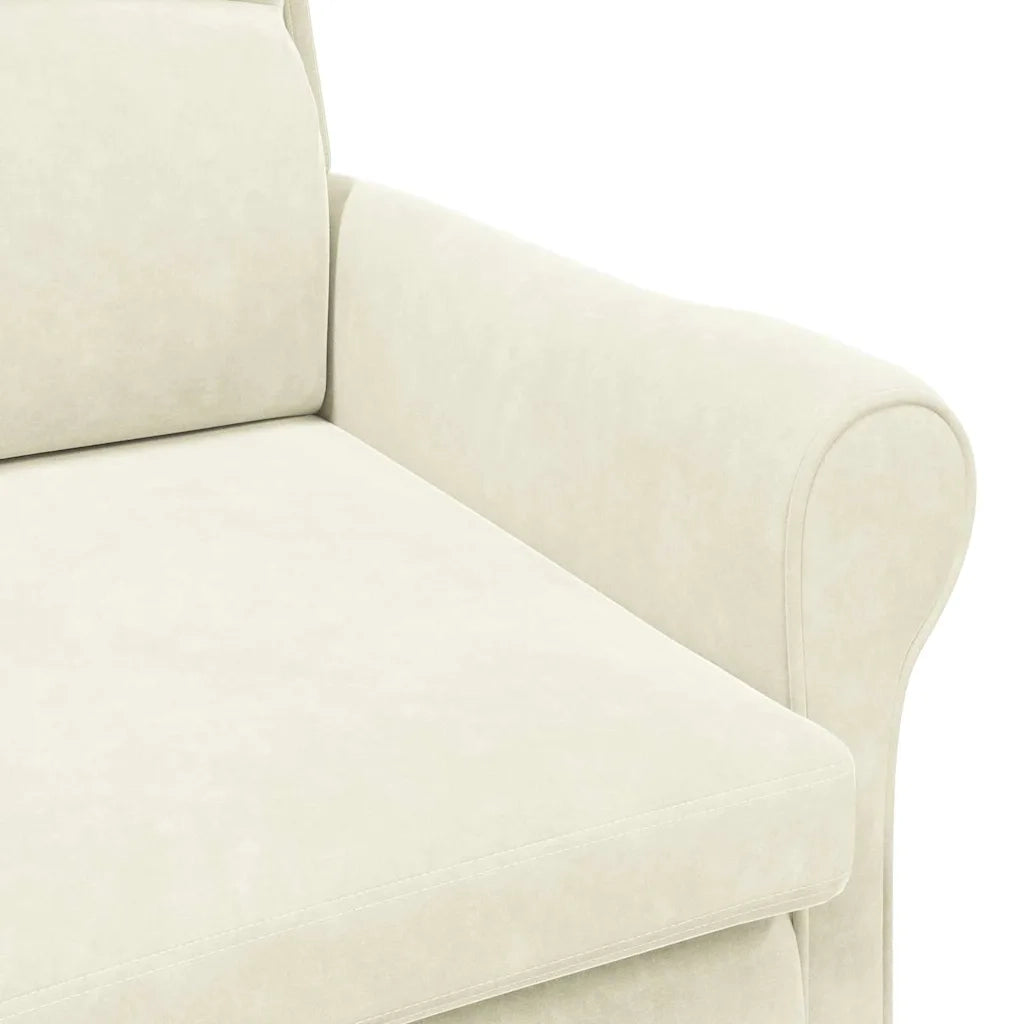 Poltrona | Sedia Relax Crema Velluto