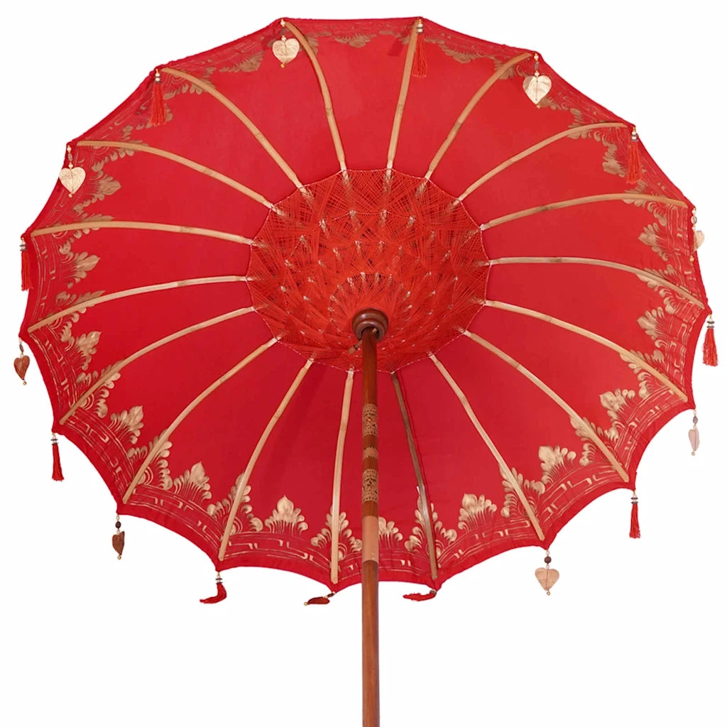 Parasol Balinese 260 Rosso 180-190 cm Cotone e legno massello 3356896