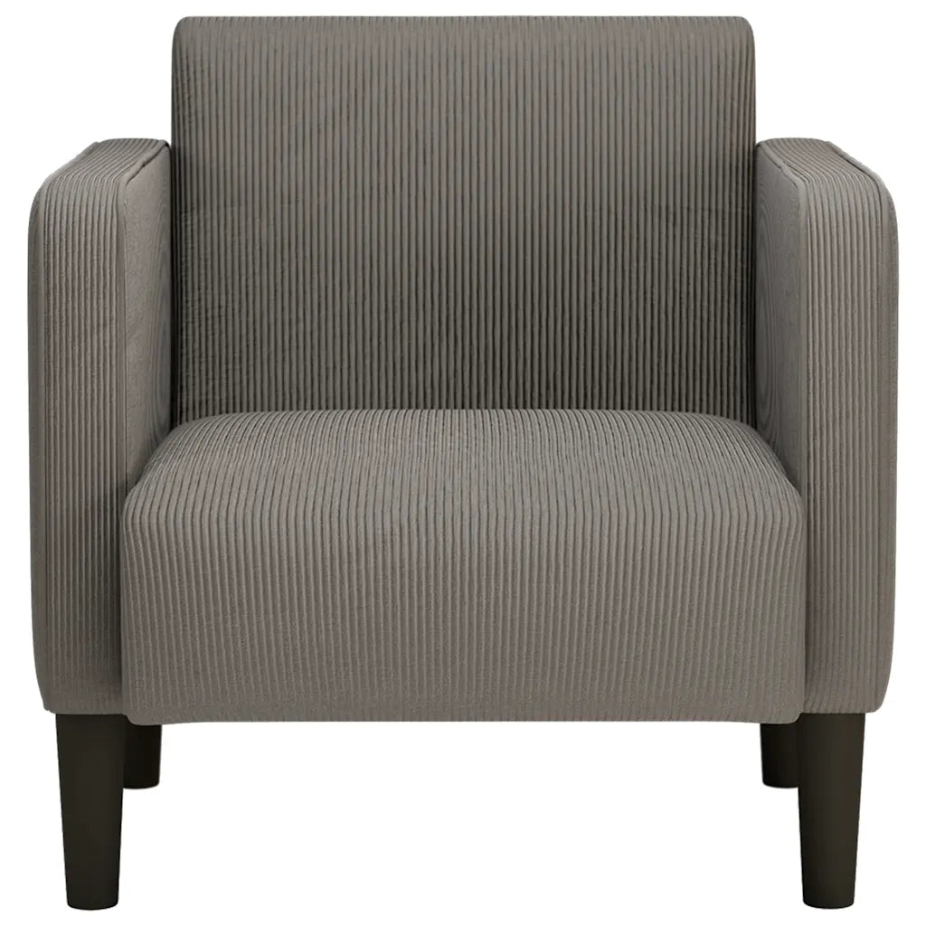 Divano Sedia con Braccioli-Poltrona-Sofa Relax Grigio Chiaro 54 cm Tessuto a Coste