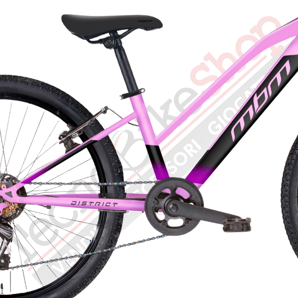 Bicicletta MTB MBM District Donna 26" con Cambio 18 Velocità-Rosa