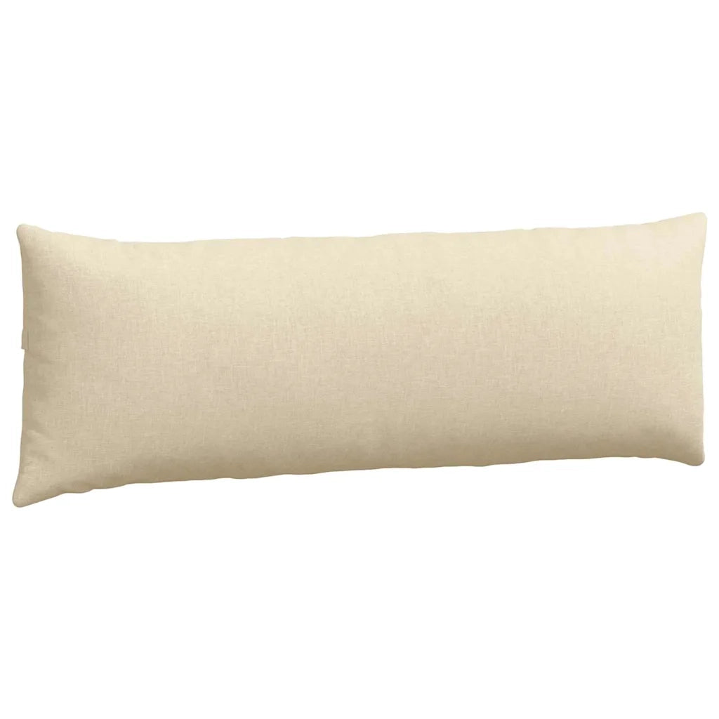 Cuscini da Divano 2 pz-Set di 2 Cuscini per Sofa Crema 120 x 40 cm Tessuto 871812