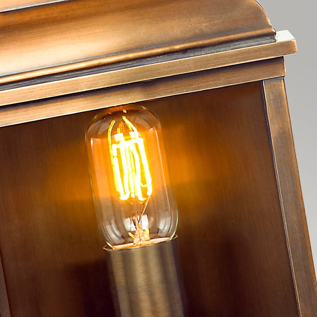 Applique esterno ottone anticato E27 60W Old Bailey