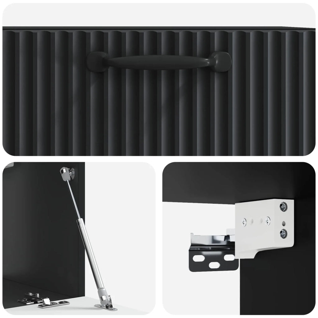 Mobile Porta TV da Muro Nero 59,5 x 31 x 30 cm 899046