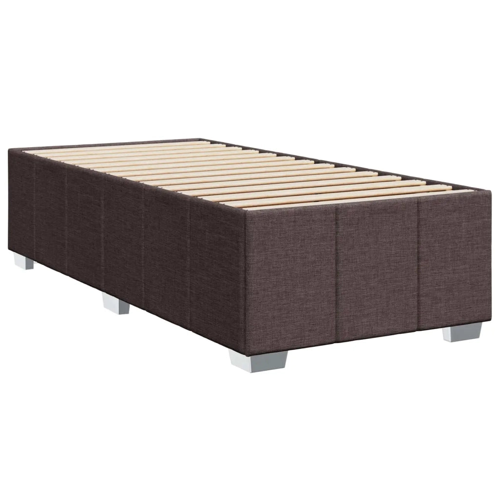Letto box spring con materasso Marrone Scuro 100 x 200 cm 3451146