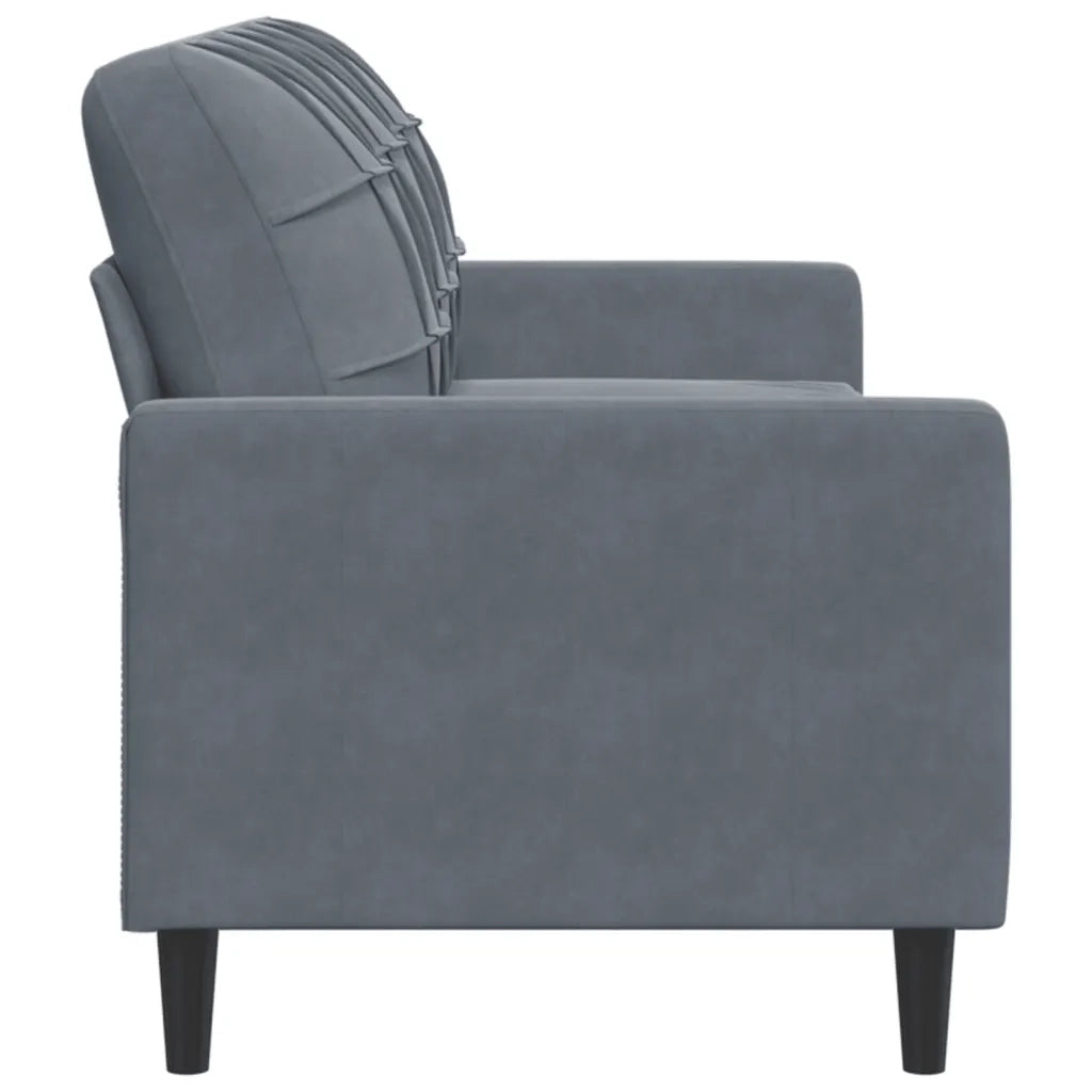Divano a 3 Posti-Sofa 3 Posti Grigio Scuro 180 cm in Velluto 762257