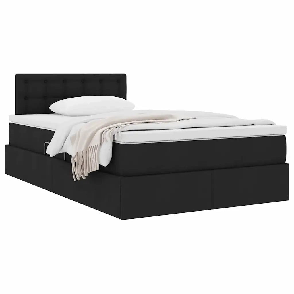 Letto con contenitore e materasso Nero 120 x 200 cm 3370628