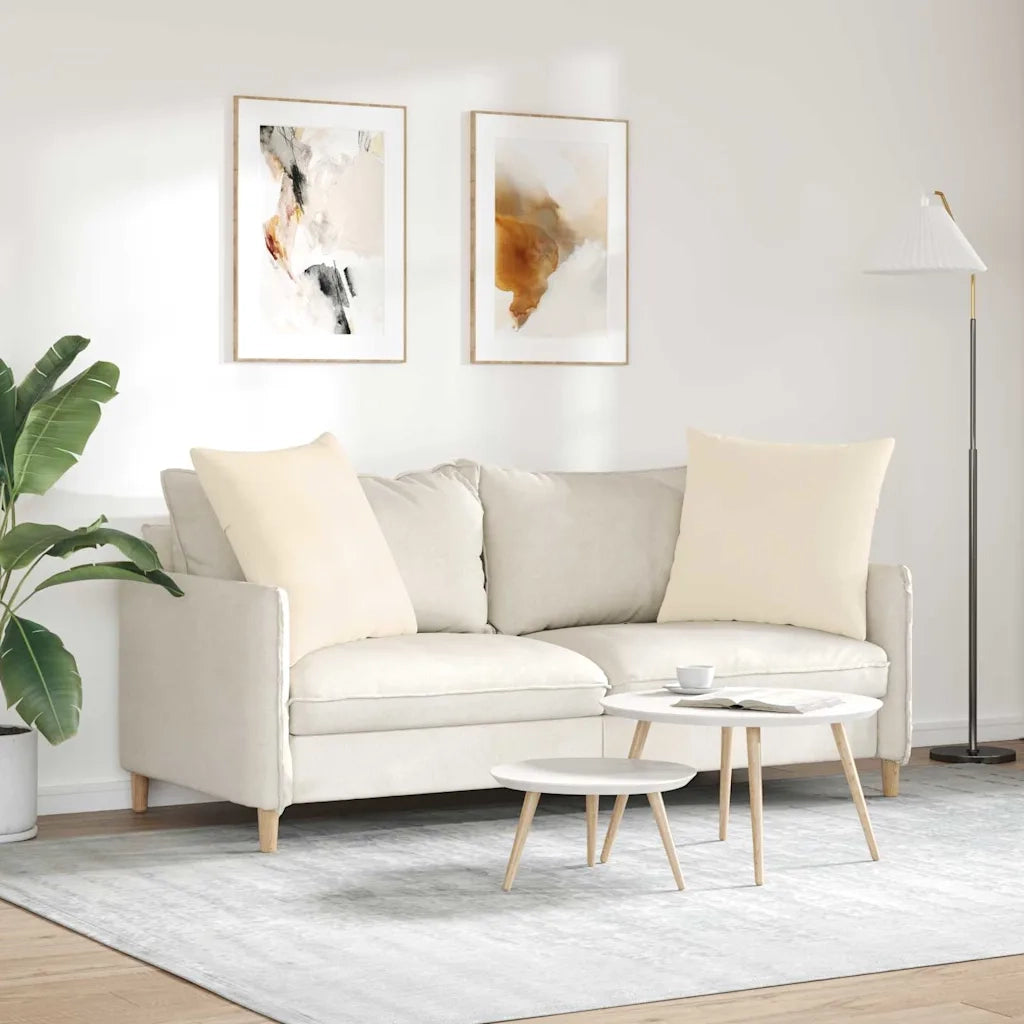 Cuscini da Divano 2 pcs Beige 80 x 80 cm Tessuto 42014074