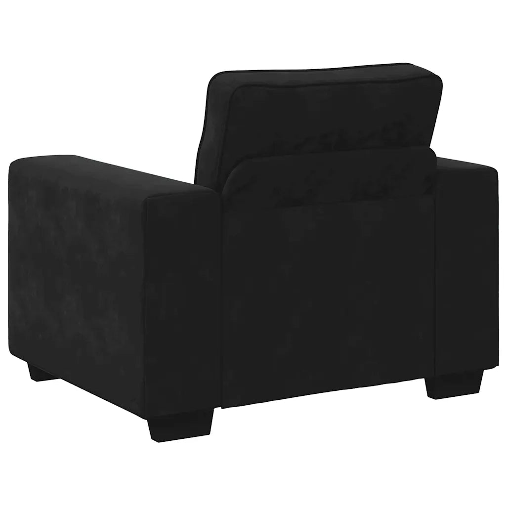 Divano Sedia Nero 100x77x82 cm Velluto 4105252
