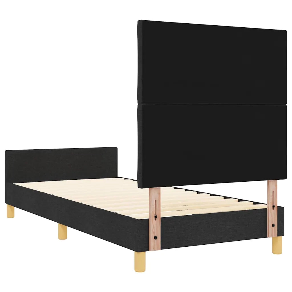 Struttura del letto con testiera Nero 100 x 200 cm Tessuto 3344783