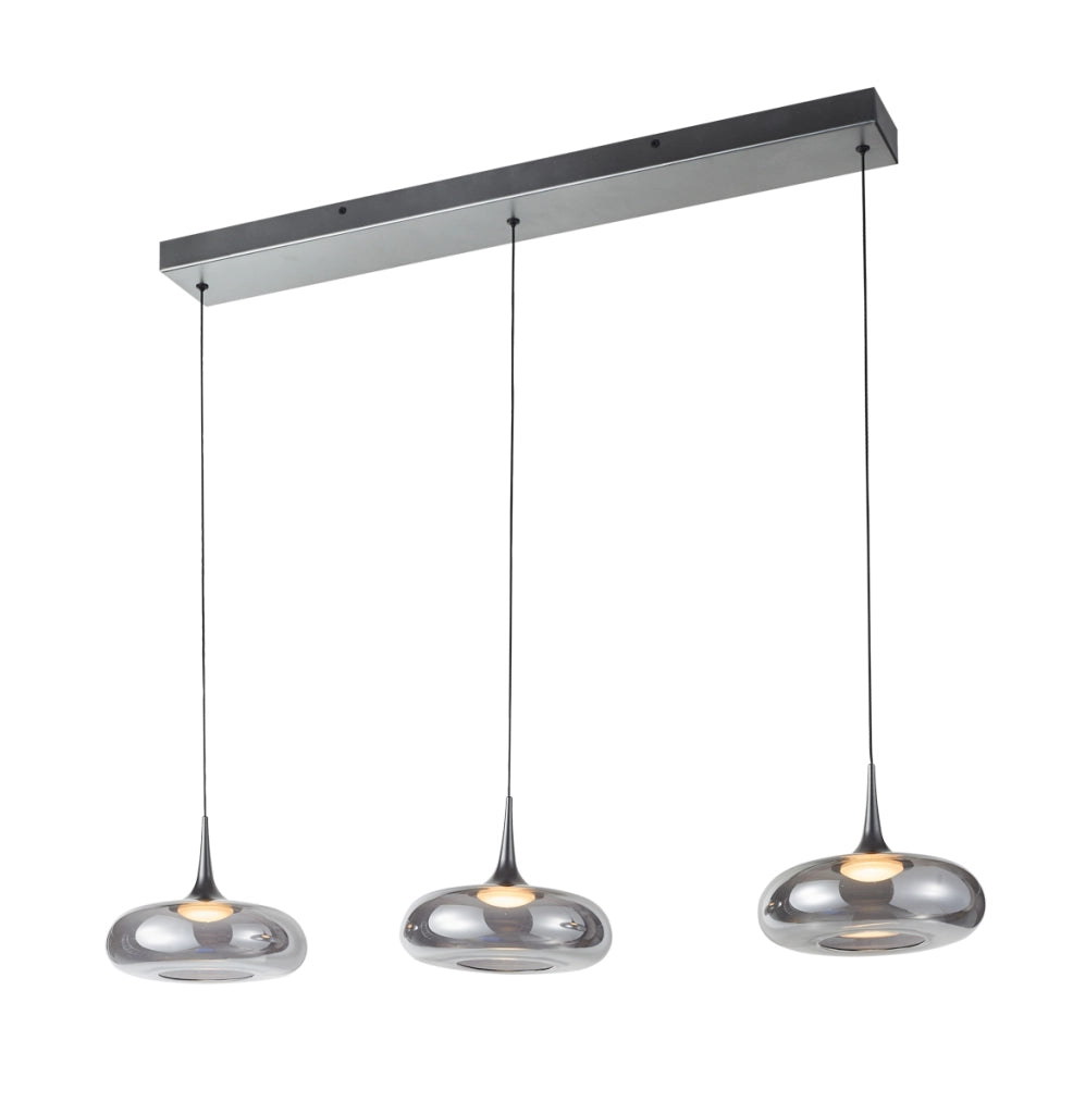 Lampada sospensione Tenele Italux cromo LED 21W 3 luci