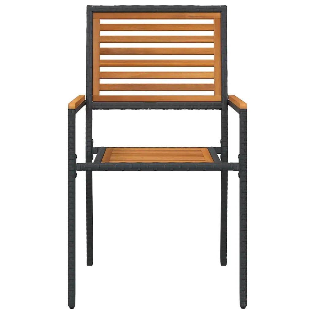Sedie impilabili da giardino 2 pcs Marrone e Nero 42006822