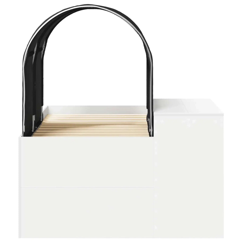 Letto con Tunnel 3 pz Bianco e Nero Legno ingegnerizzato 3423514