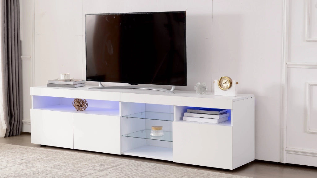 Cassettiera per TV bianca in MDF; 180 cm