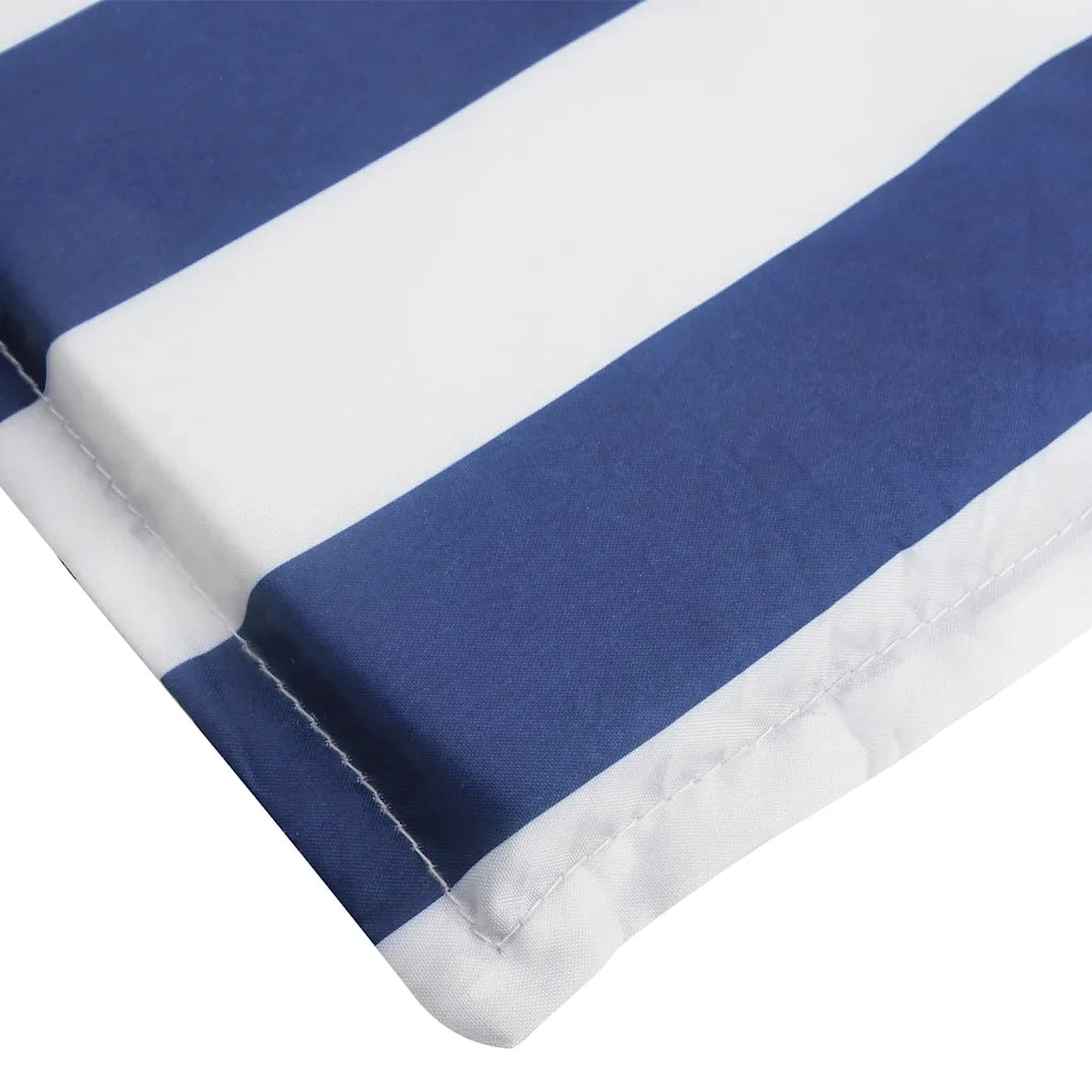 Cuscino per Sedia Sdraio a Strisce Bianche e Blu Tessuto Oxford