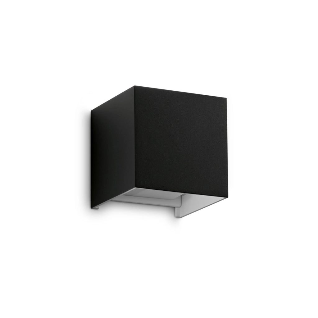 Applique Da Parete Contemporaneo Atom Alluminio Nero Led 12W 3000K Ip54