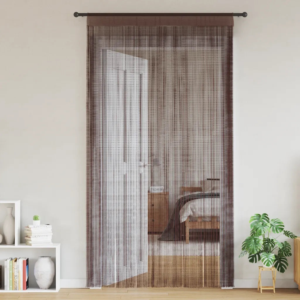 2 Pz Tende a Fili 100x250 cm Marroni cod mxl 78499