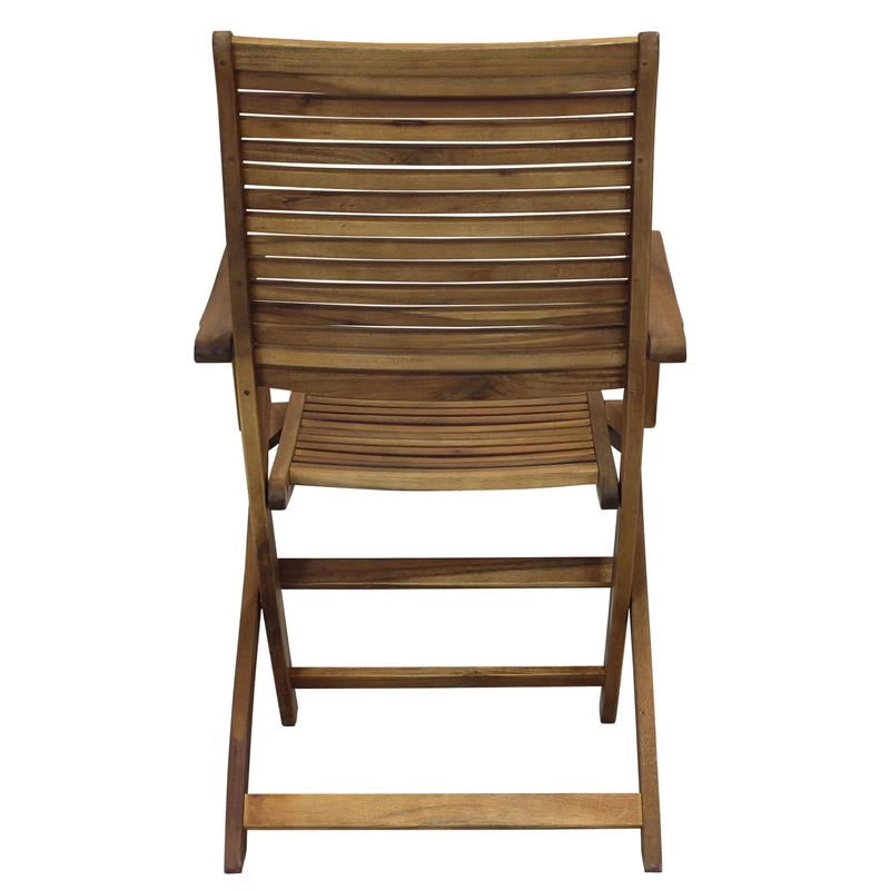SEDIA RIVIERA CON BRACCIOLI IN LEGNO DI ACACIA MASSICCIO