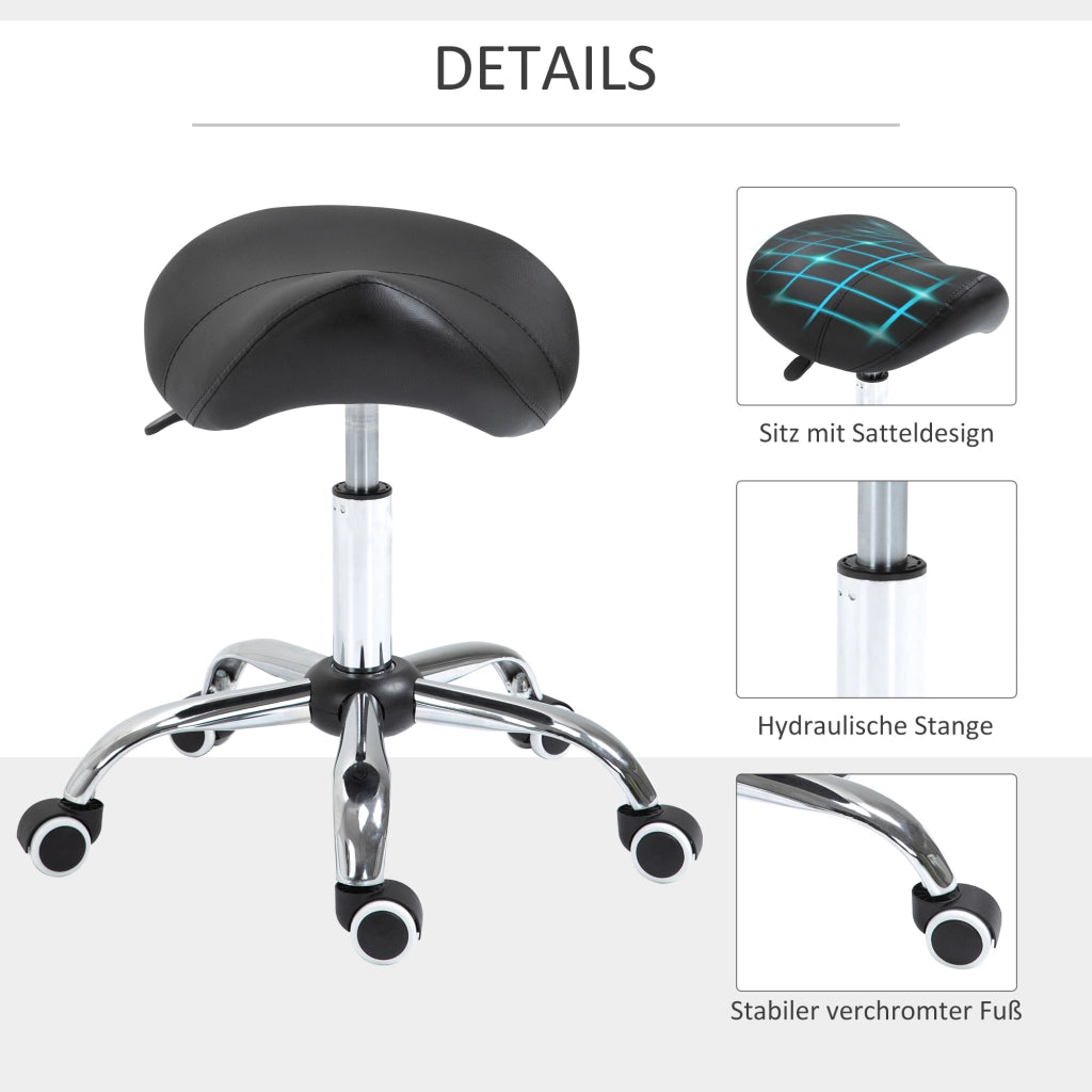Sgabello da lavoro regolabile in altezza ¨C Minimal ¨C Nero, 49-61 cm