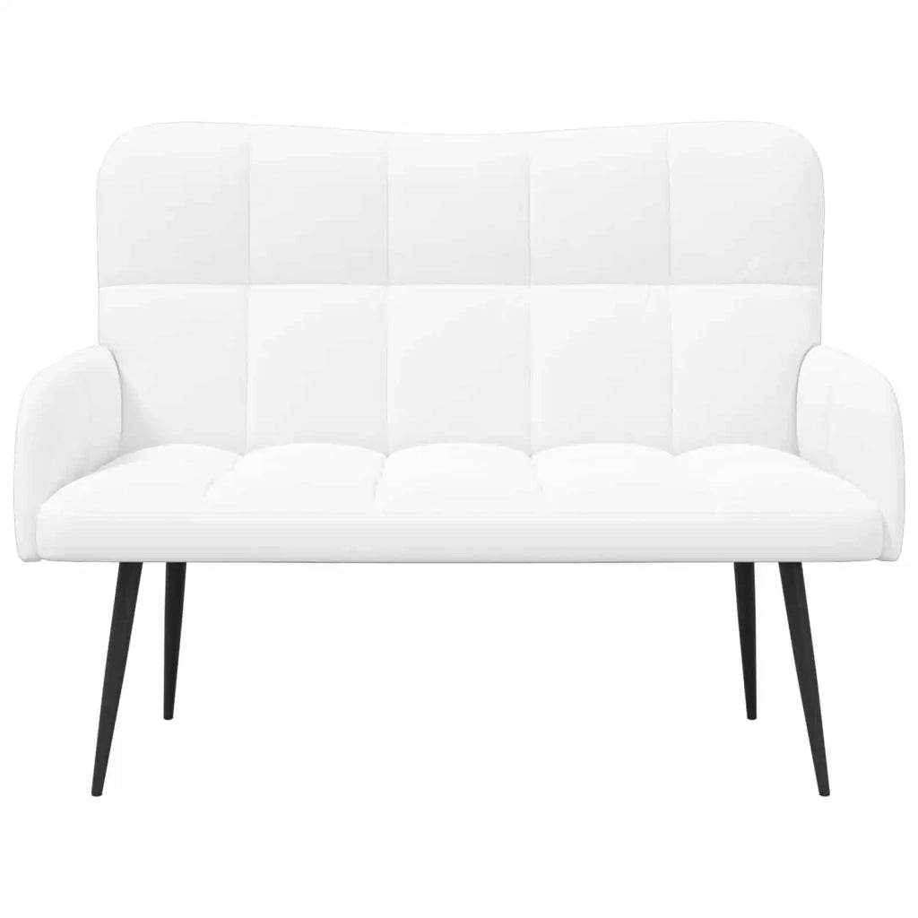 Sofa a Due Posti Bianco 115 x 61 x 87 cm Tessuto 42028938