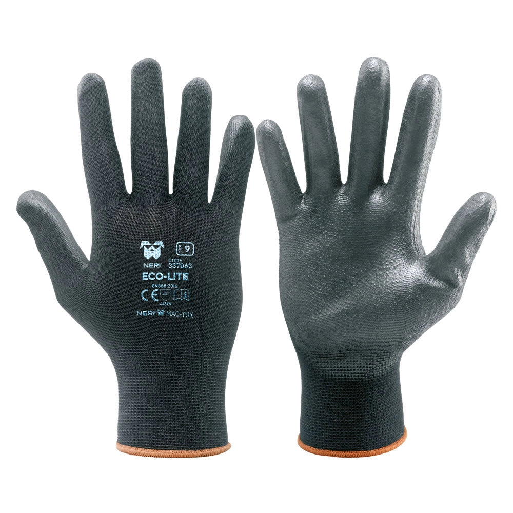 GUANTI 'ECO-LITE' Tg. 8 nero- 12 coppia  - NERI