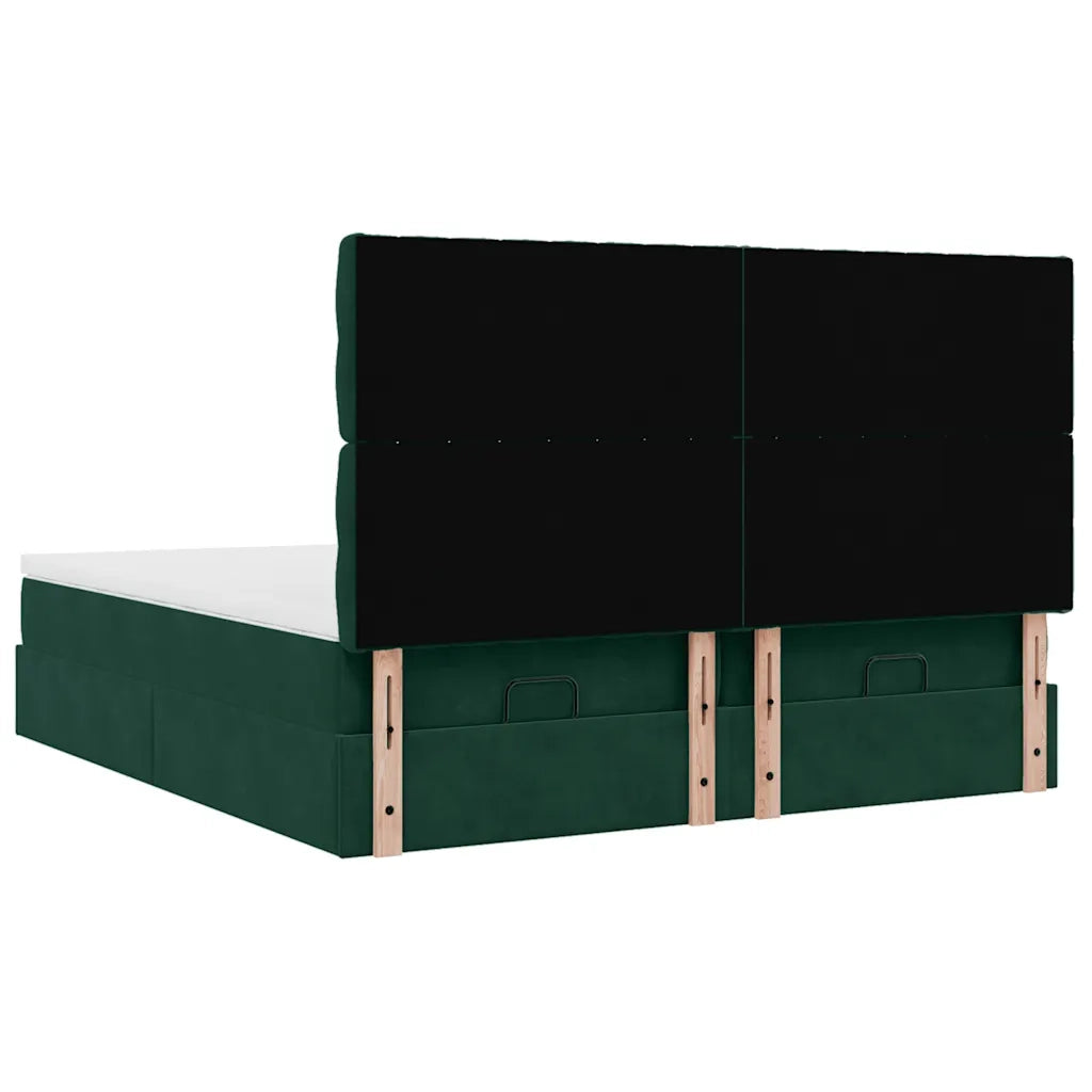Struttura Letto Pouf con Materassi 180x200 cm Velluto 3314642