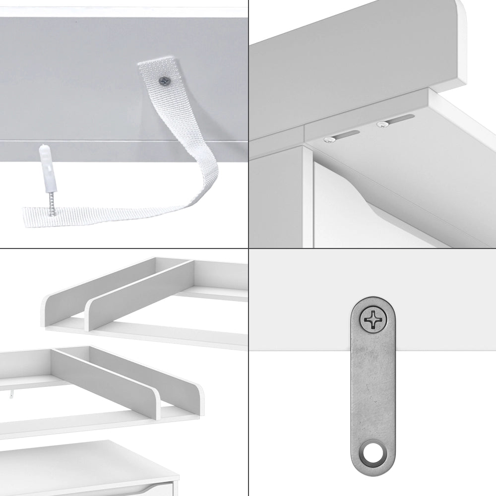 Vicco Piano fasciatoio Bianco 80 x 76 cm con divisione