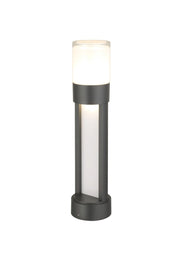 Lampada paletto LED Leitha nera 50cm 12W 3000K IP44