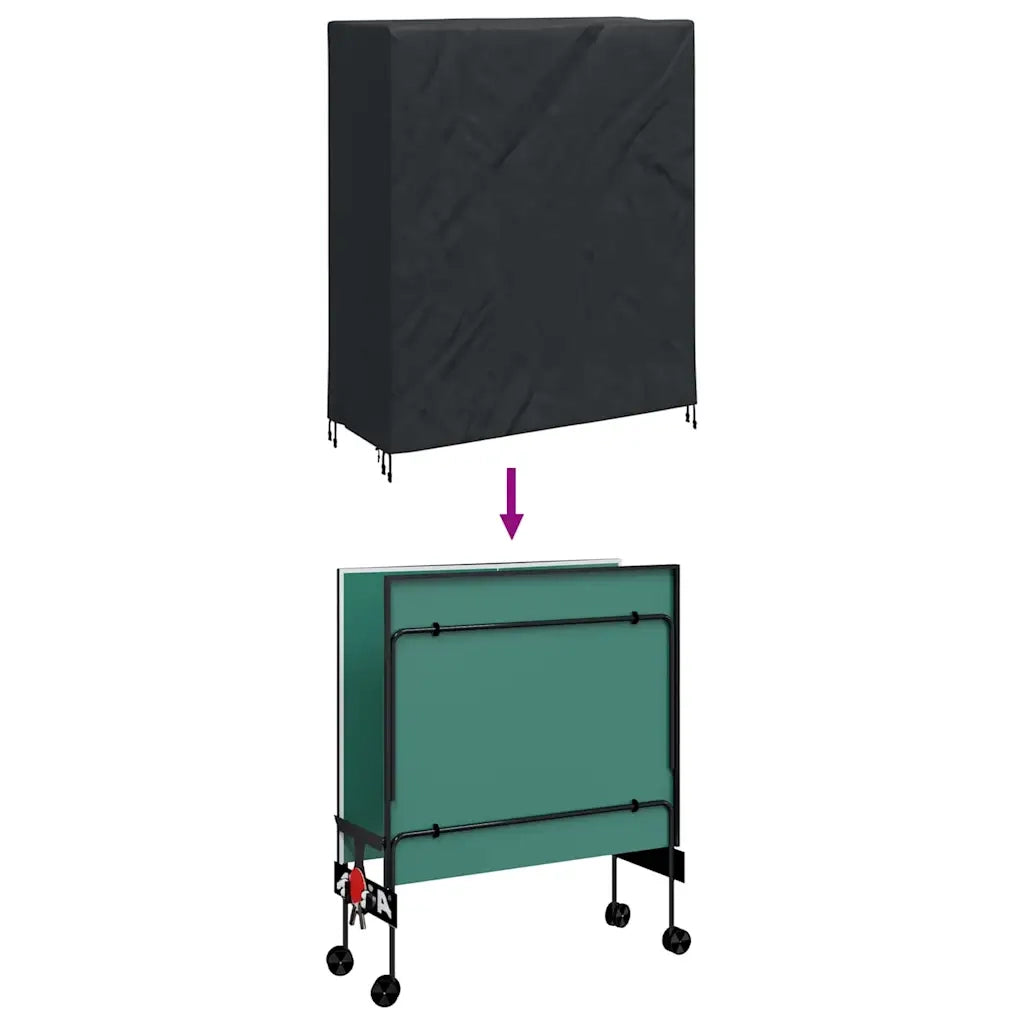Copertura Tavolo Pingpong Nero 165 x 70 x 185 cm Tessuto 4105927