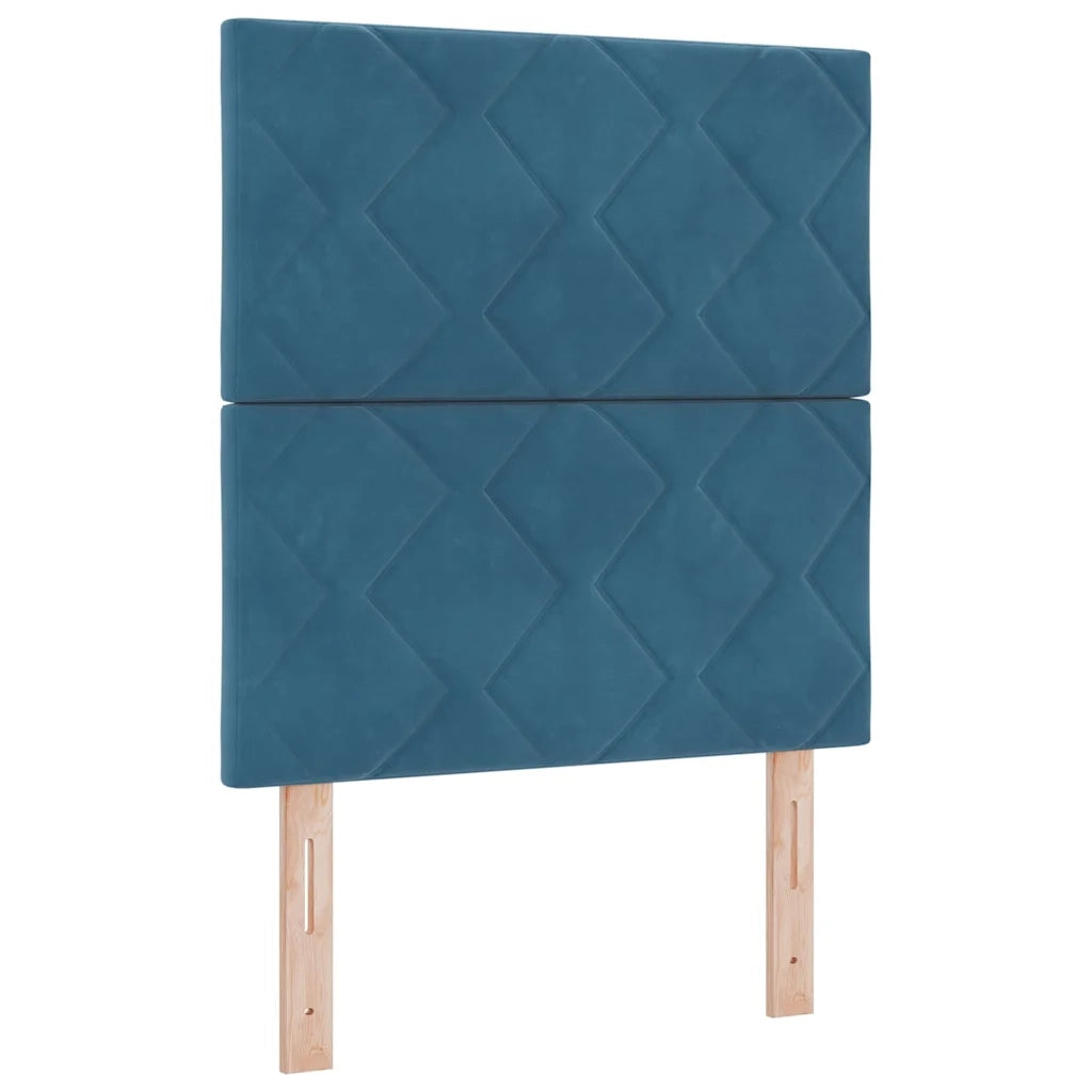 Letto a molle con testiera Blu Scuro 80 x 200 cm Velluto 3339864