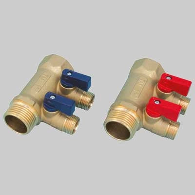 COLLETTORE NINO 1 TIEMME  3 vie 1/2x16 Leva Blu     TIEMME