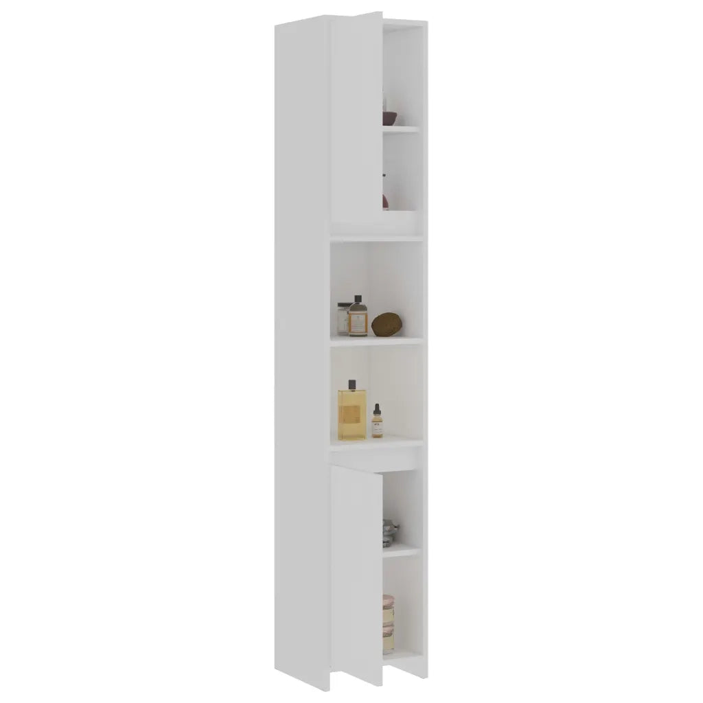 Armadio da Bagno Bianco 30x30x183,5 cm in Truciolato