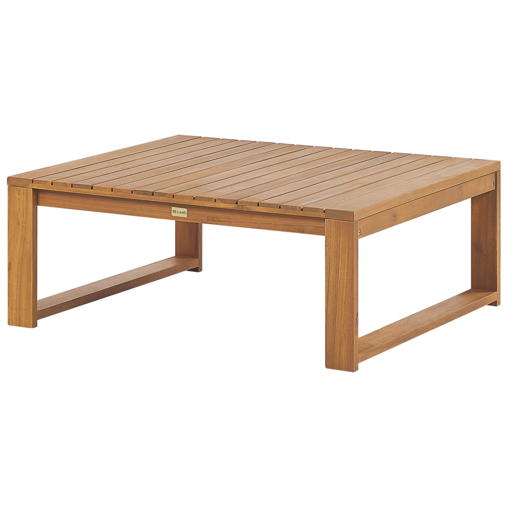 Set da giardino 4 posti in legno di acacia chiaro moderno elegante