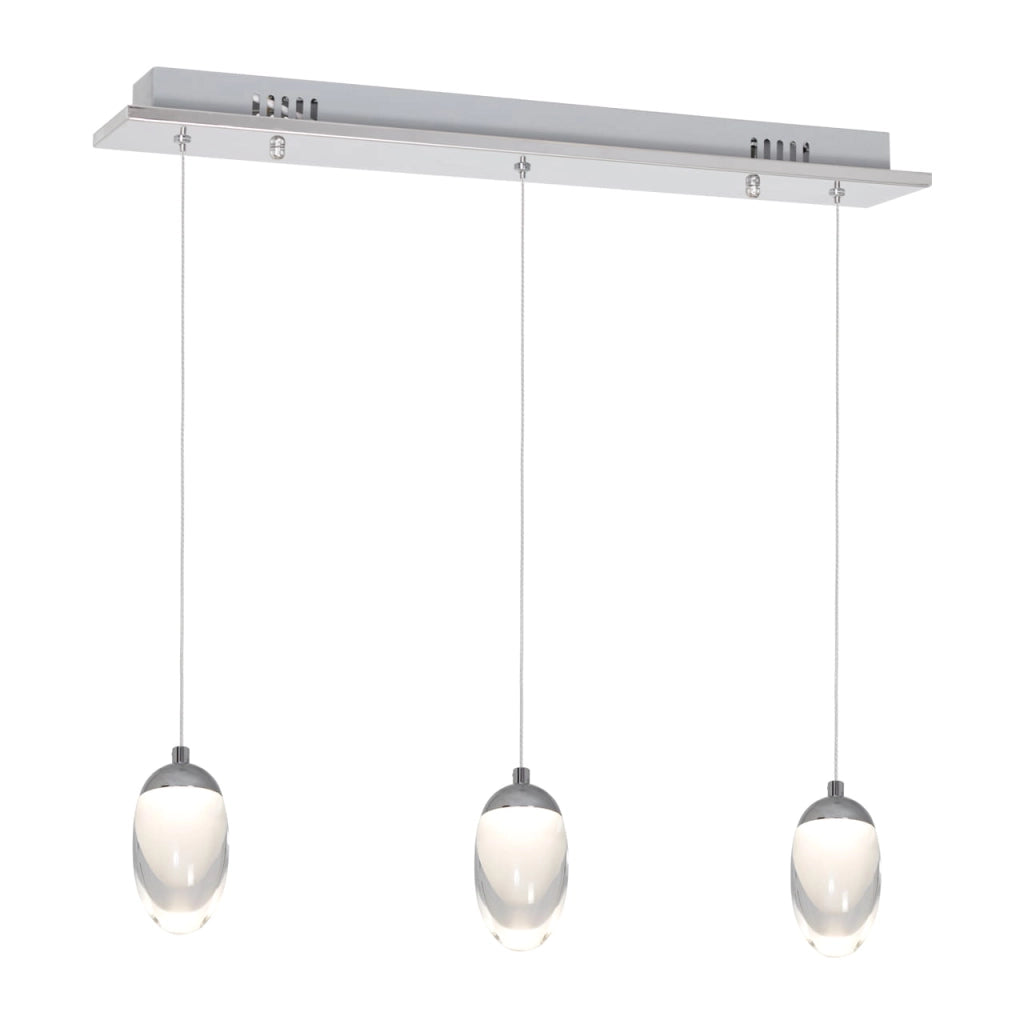 Lampada a sospensione Milagro OVO ML428 LED 15W 3 luci cromo