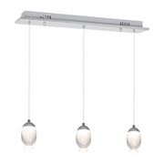 Lampada a sospensione Milagro OVO ML428 LED 15W 3 luci cromo