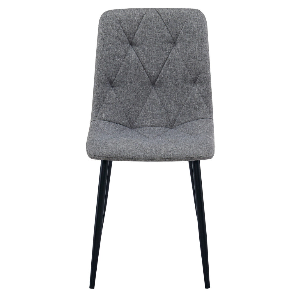 Sedia Libra imbottita in tessuto grigio scuro