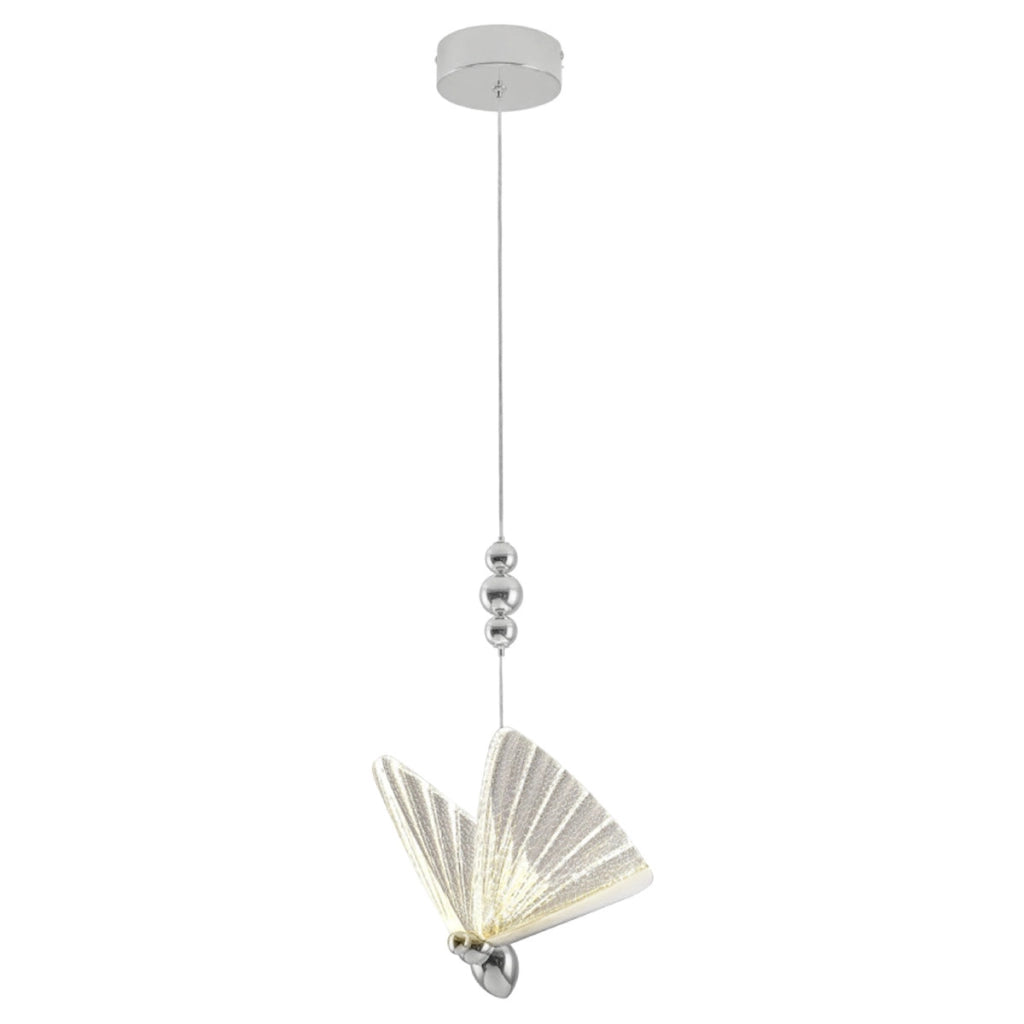 Sospensione Mariposa farfalla cromo LED 8W Light Prestige