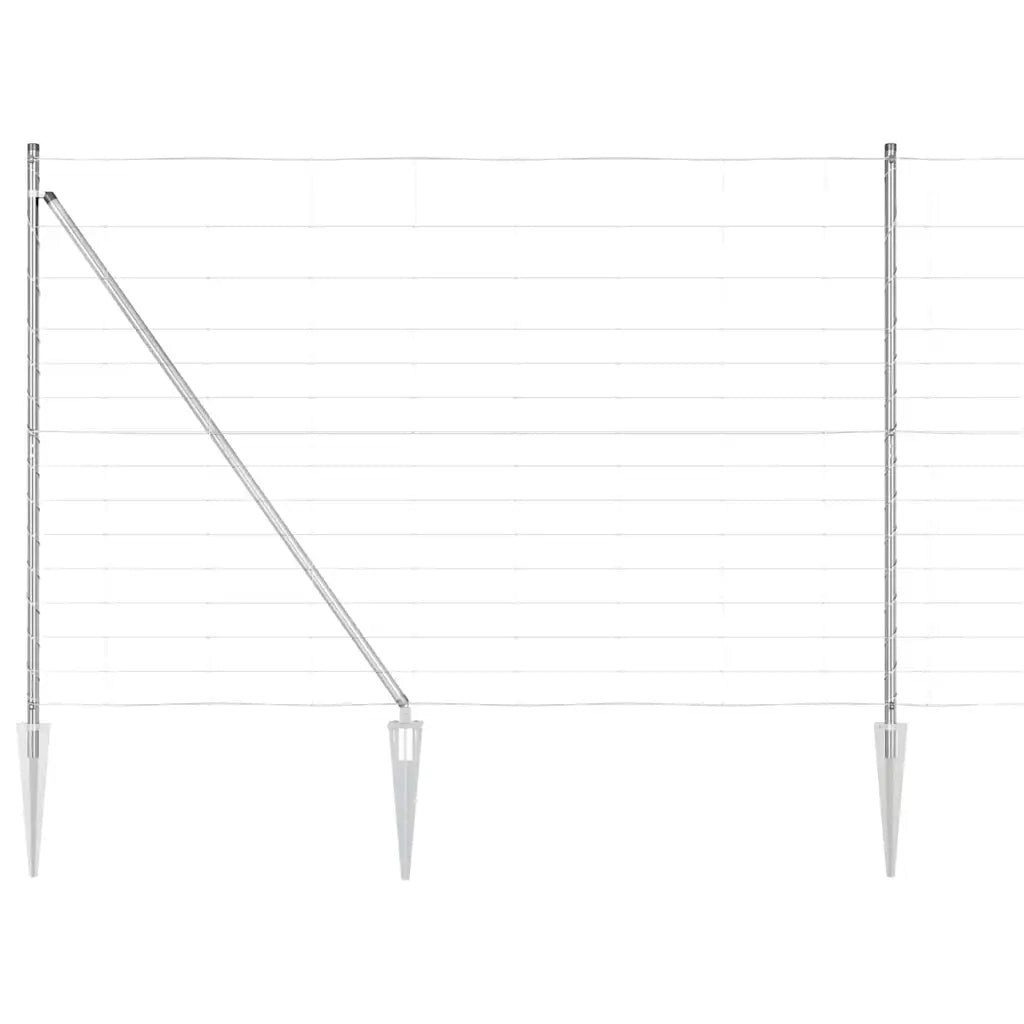 Palo della recinzione Zincato 25 x 1,6 m Acciaio 3351440