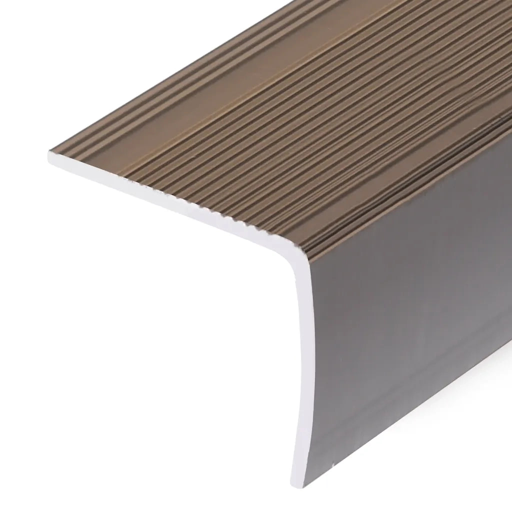 Profili a L per Gradini 15 pz in Alluminio 90 cm Marrone 146740
