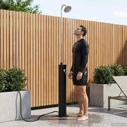 Doccia Solare con Testa Doccia PVC, ABS, Lega di zinco Nero 42039808