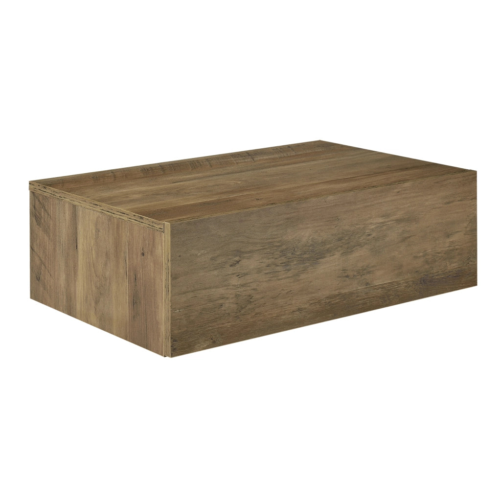 Set di 4 Comodini da Parete con Cassetto 46x30x15 cm Effetto Legno / Effetto Cemento / Grigio Scuro / Nero Lucido [en.casa]