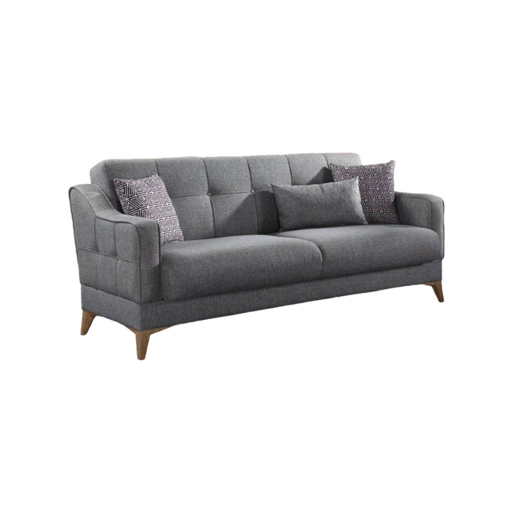 Argia, Divano Letto 3 Posti Contenitore, 82x207 cm Nero