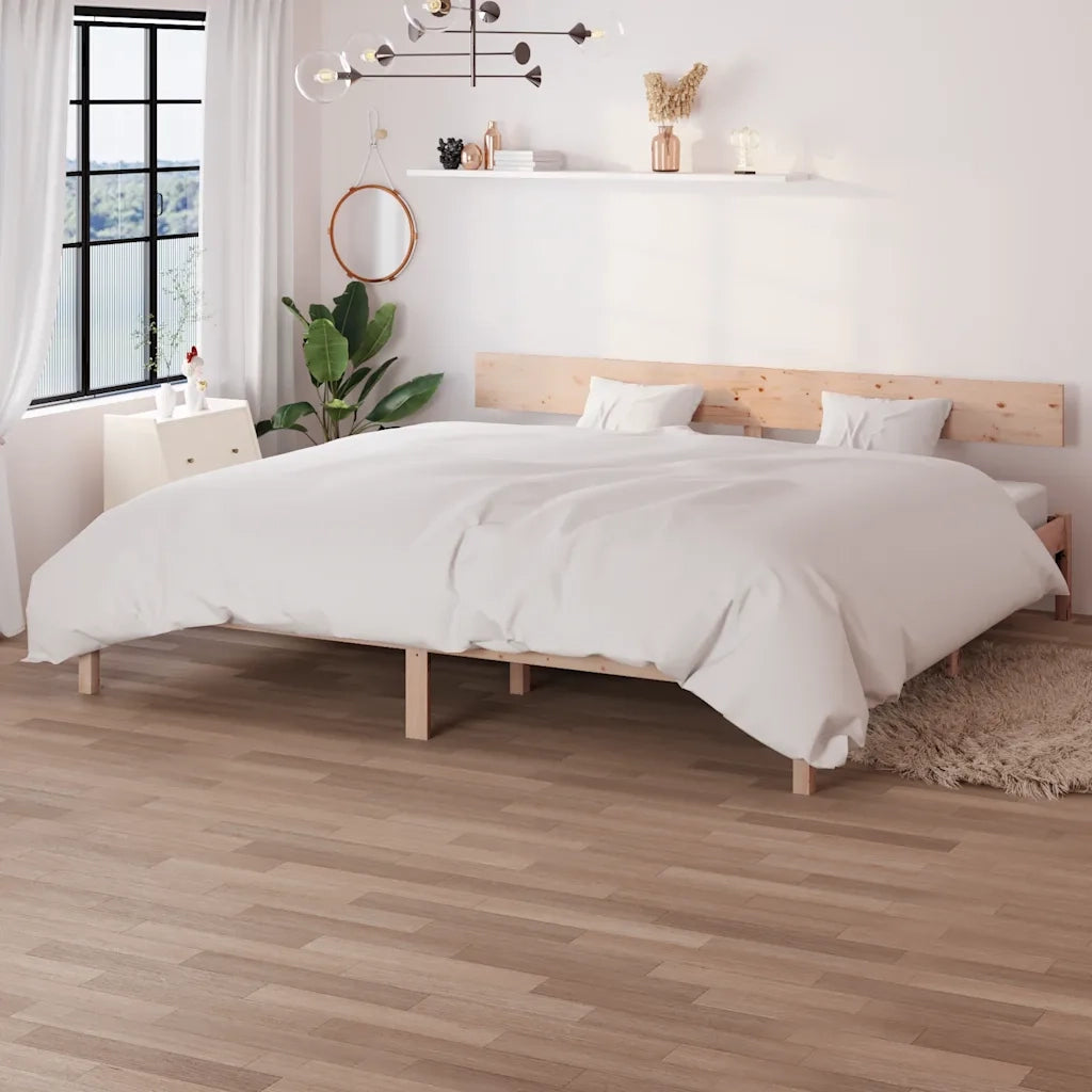 Letto matrimoniale | Letto per adulti | Giroletto senza Materasso in Legno Massello 200x200 cm