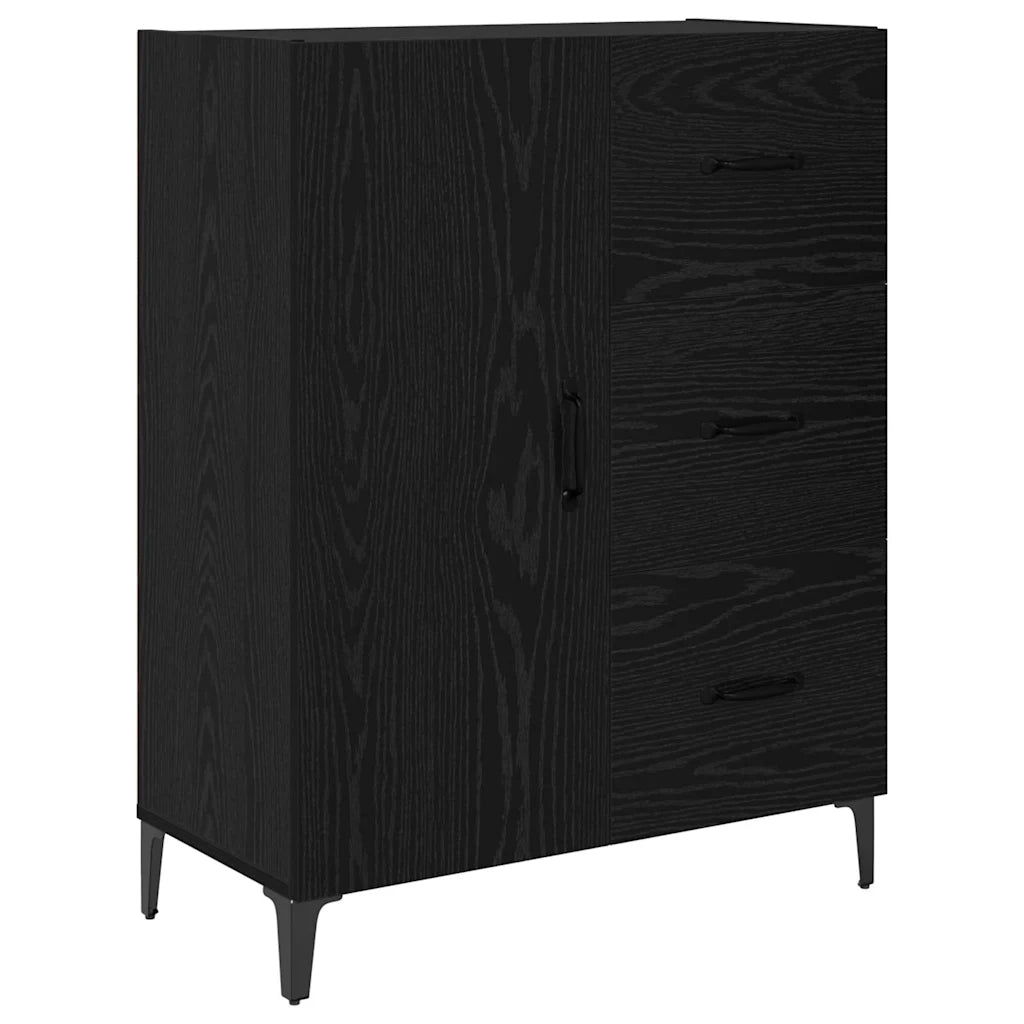 Credenza Rovere Nero 69,5 x 34 x 180 cm Legno multistrato 3416082